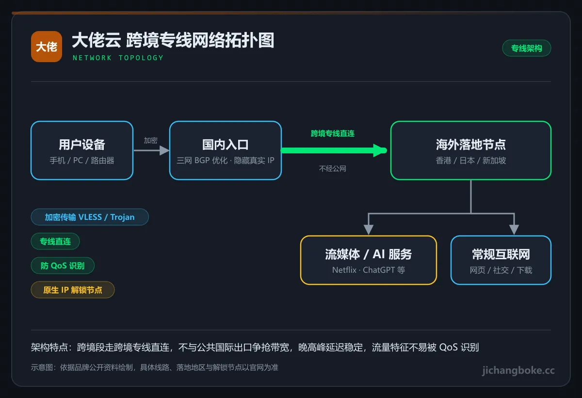 大佬云专线网络拓扑图